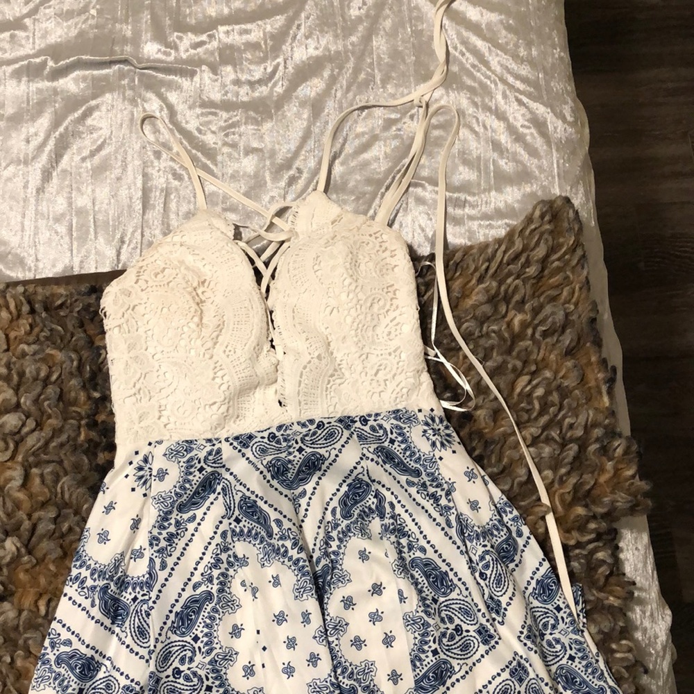 White lace romper
